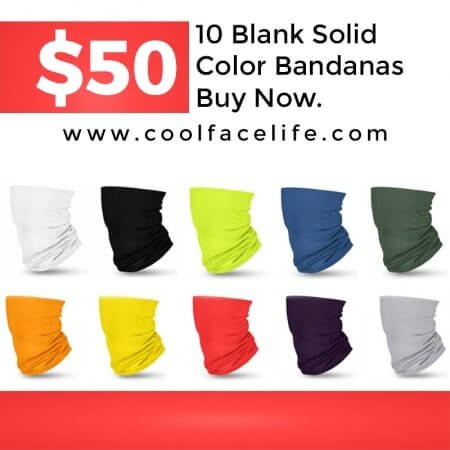 blank solid color bandanas