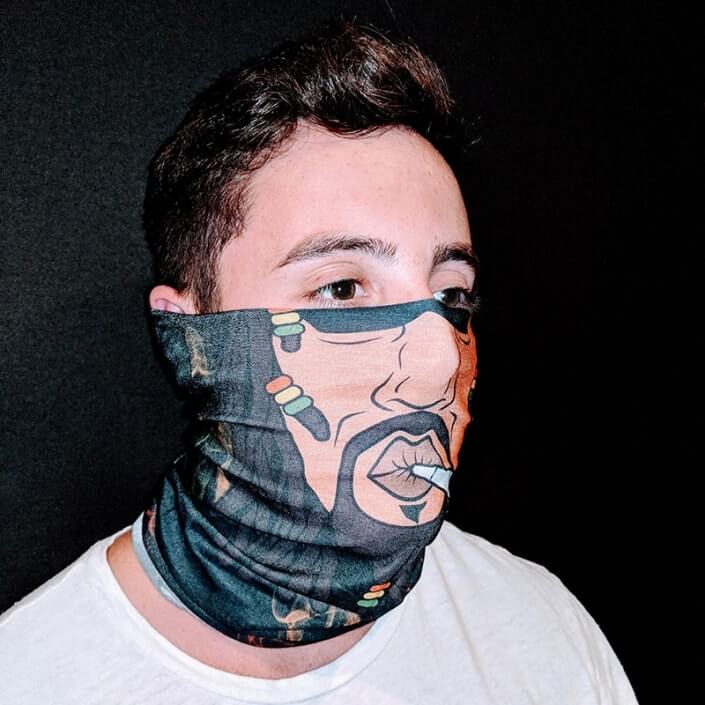 Spliff Mask Rasta Spliff Flag Face Bandana - Cool Face Soca Flag Mask Bandanas
