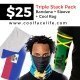 Triple Stack Flag Bandana Sleeve Cool Rag